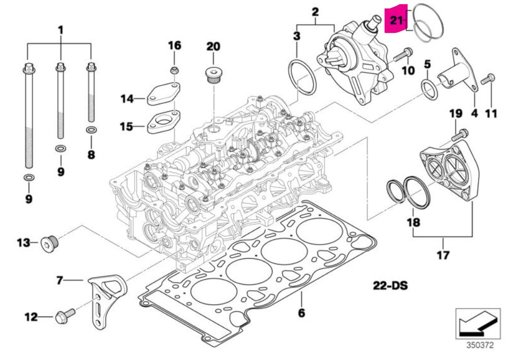 11668626471 Genuine BMW N46 Vacuum Pump Seal Kit BM Direct